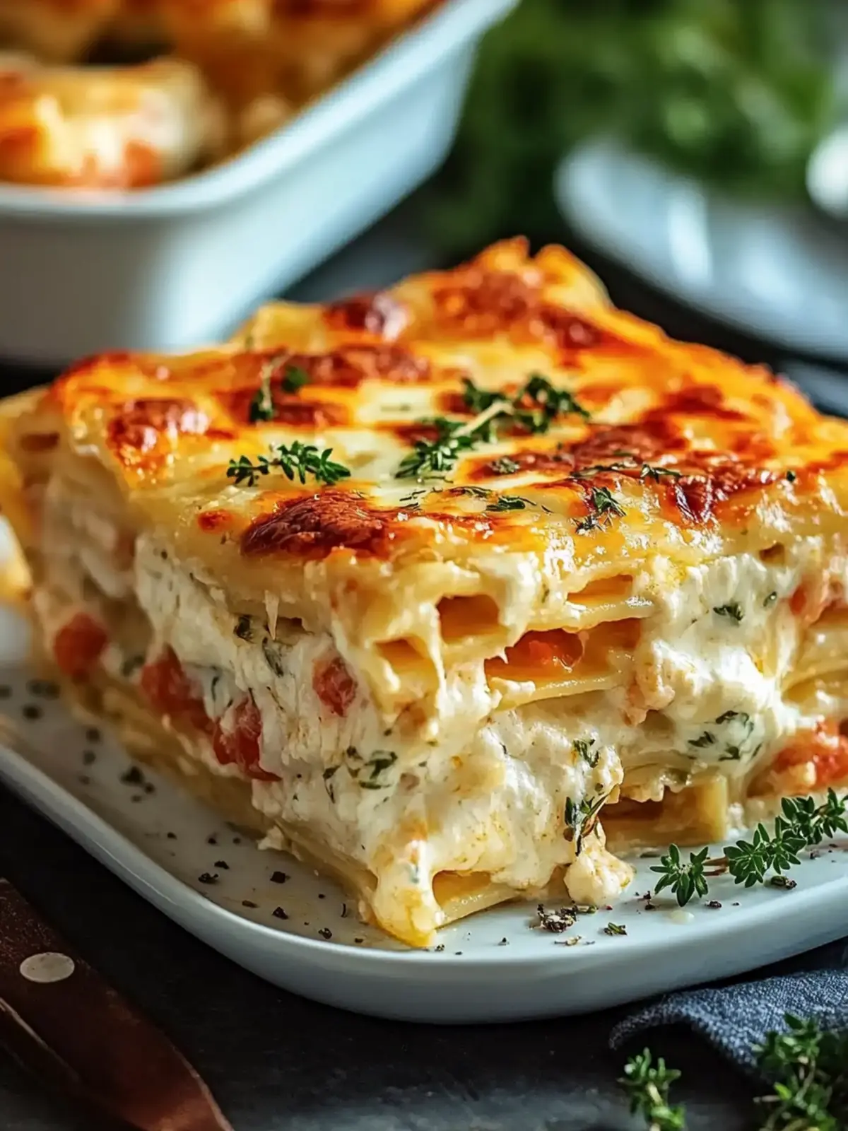 Seafood Lasagna Creamy Cheese