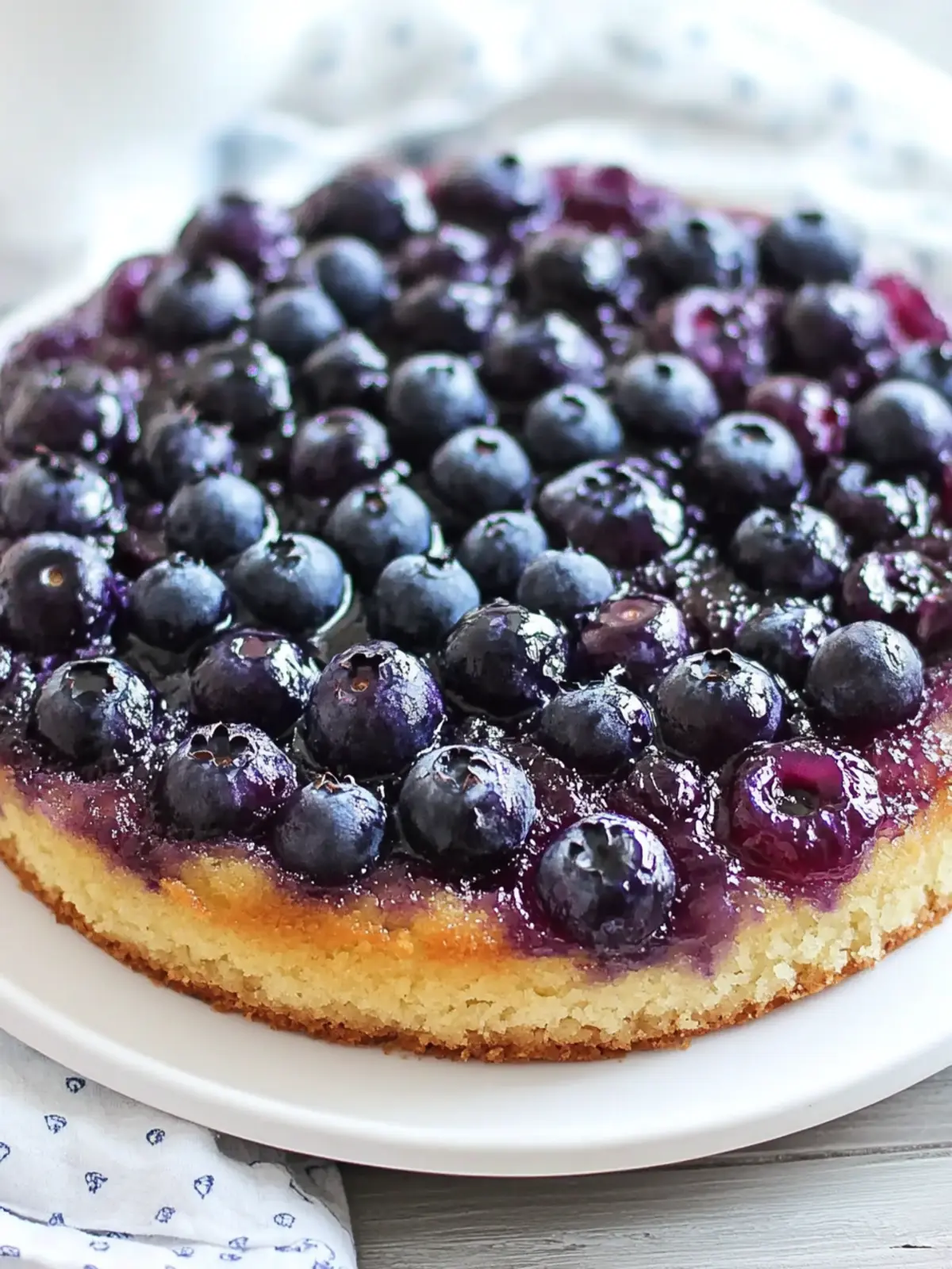 Juicy Blueberry Upside Down Cake
