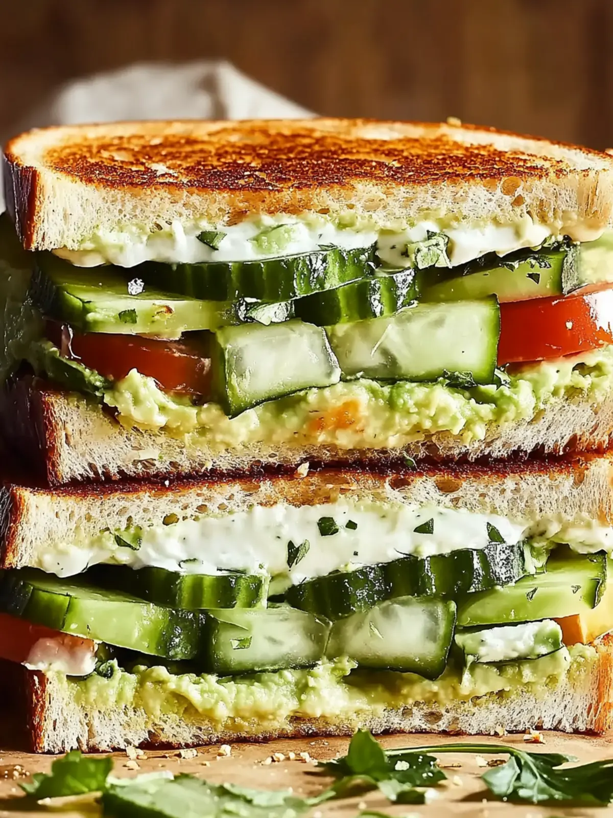 Loaded Cucumber & Avocado Sandwich
