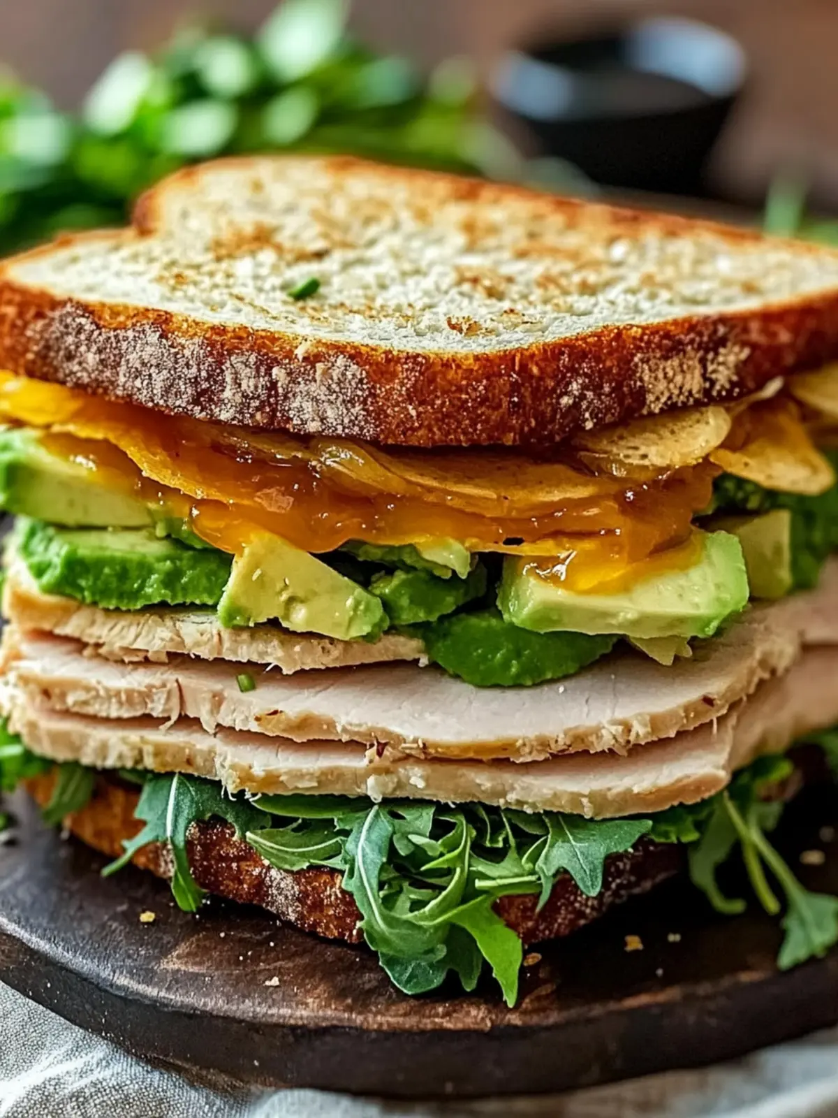 Honey Mustard Turkey Avocado Sandwich