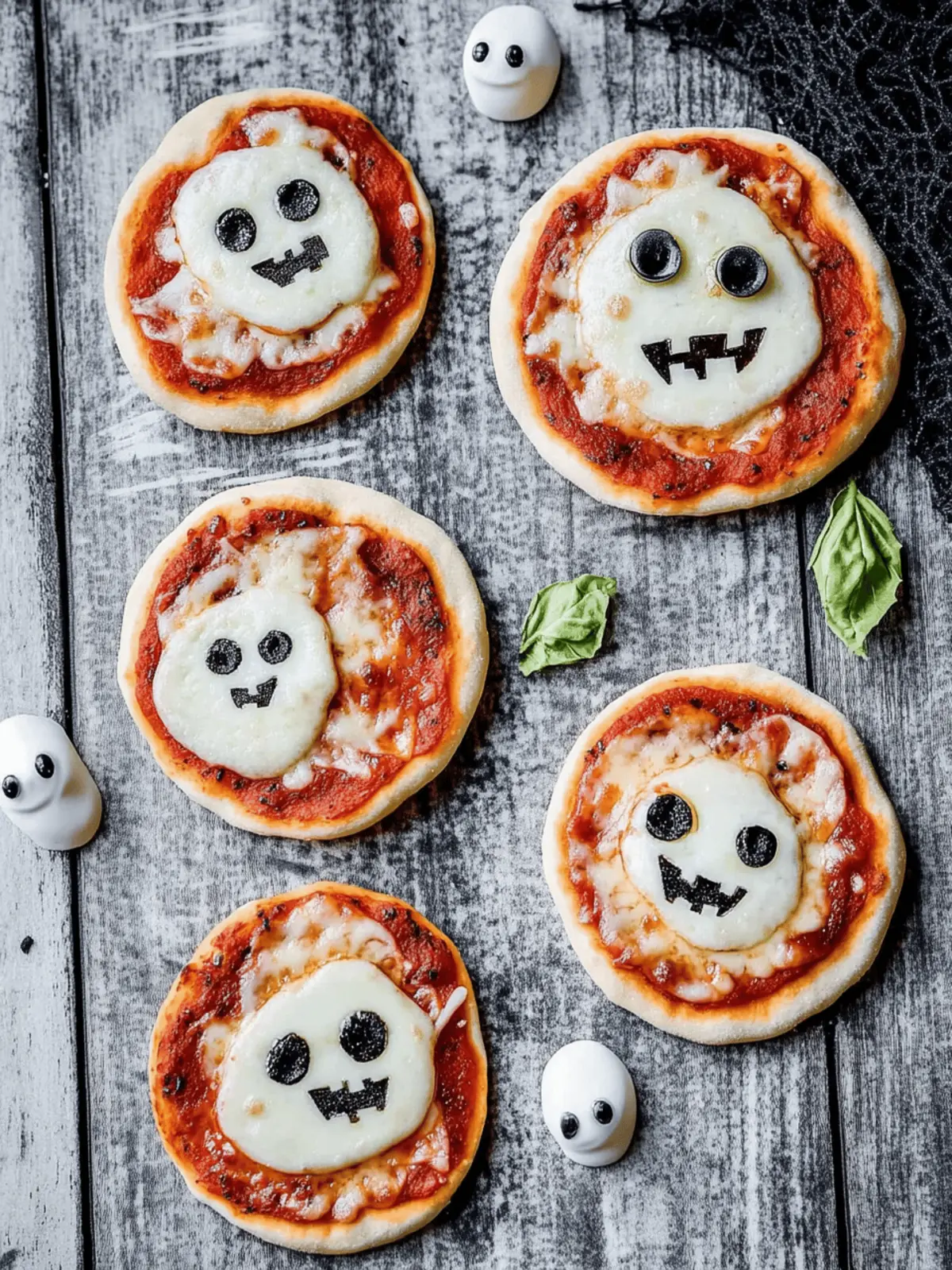 DIY Mini Halloween Pizzas