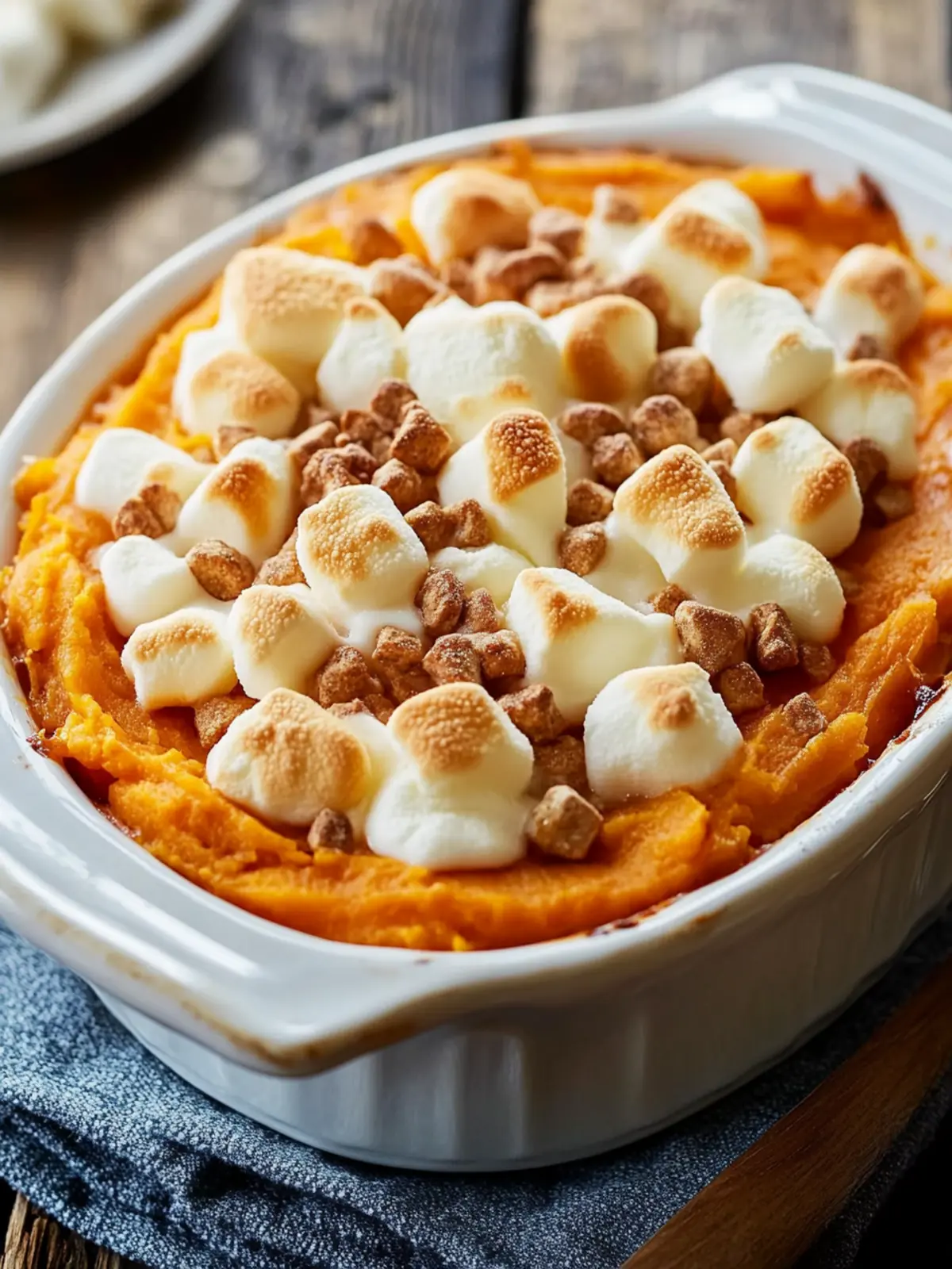 Sweet Potato Casserole with Marshmallow Topping