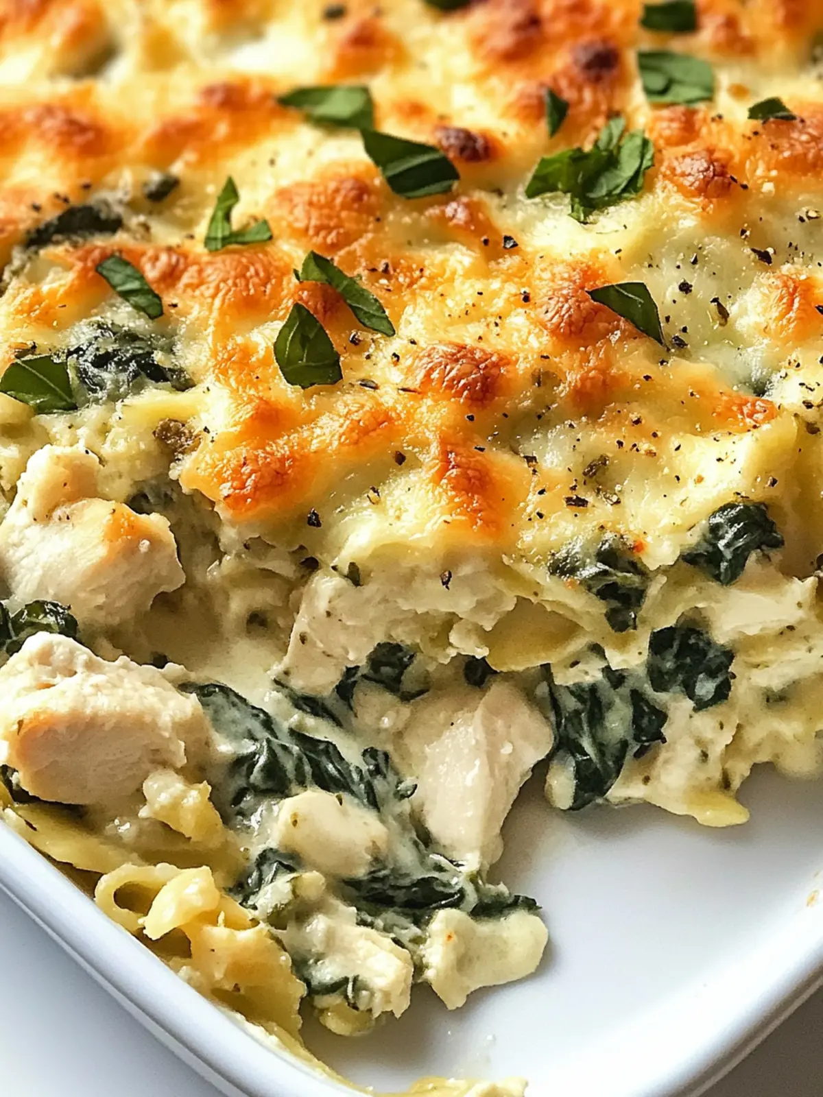 Chicken and Spinach Casserole with Cream Cheese