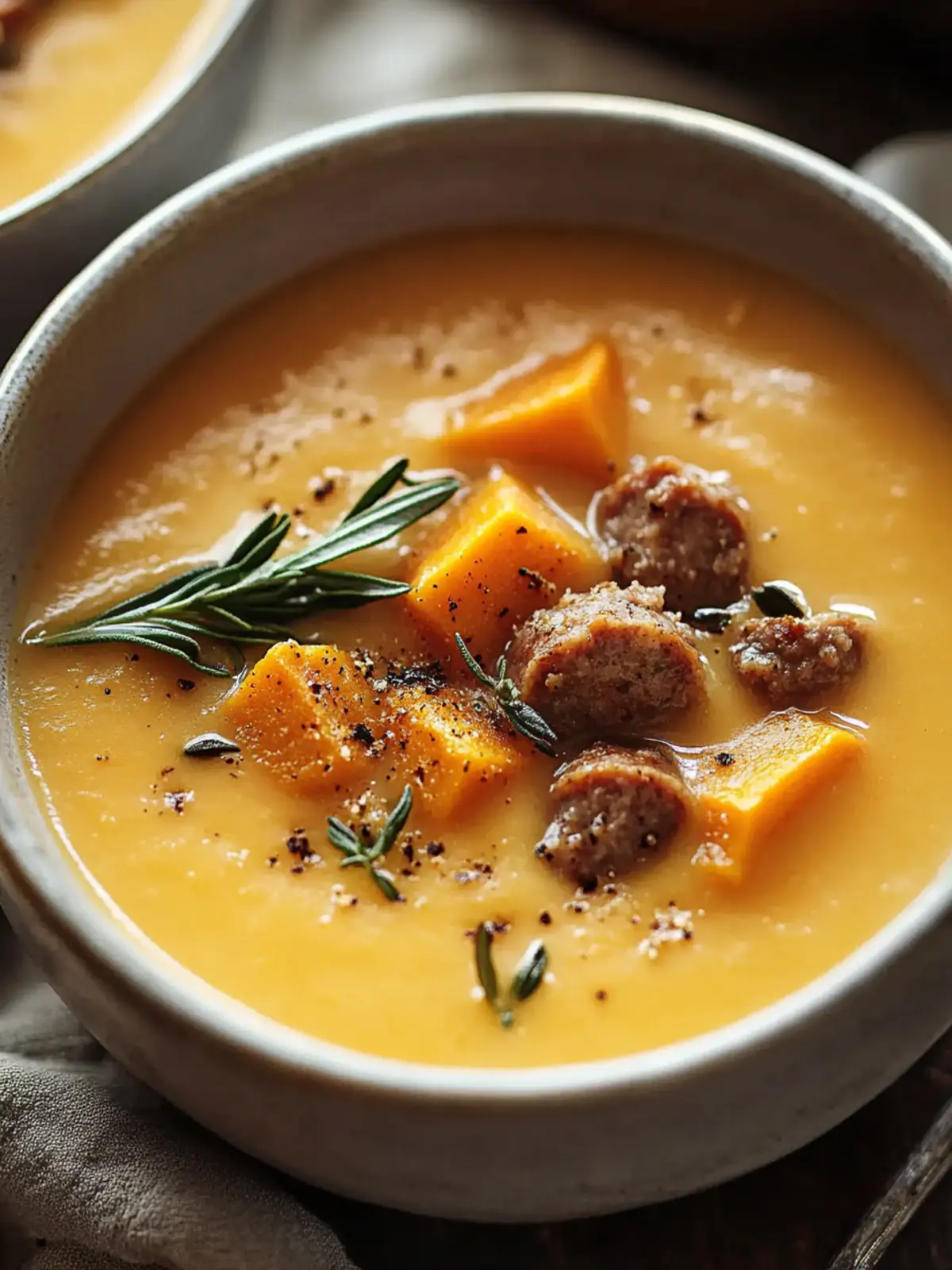Creamy Sweet Potato and Sausage Soup