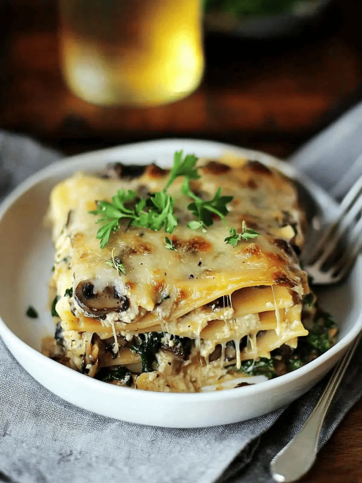 Mushroom And Spinach Lasagna Recipe