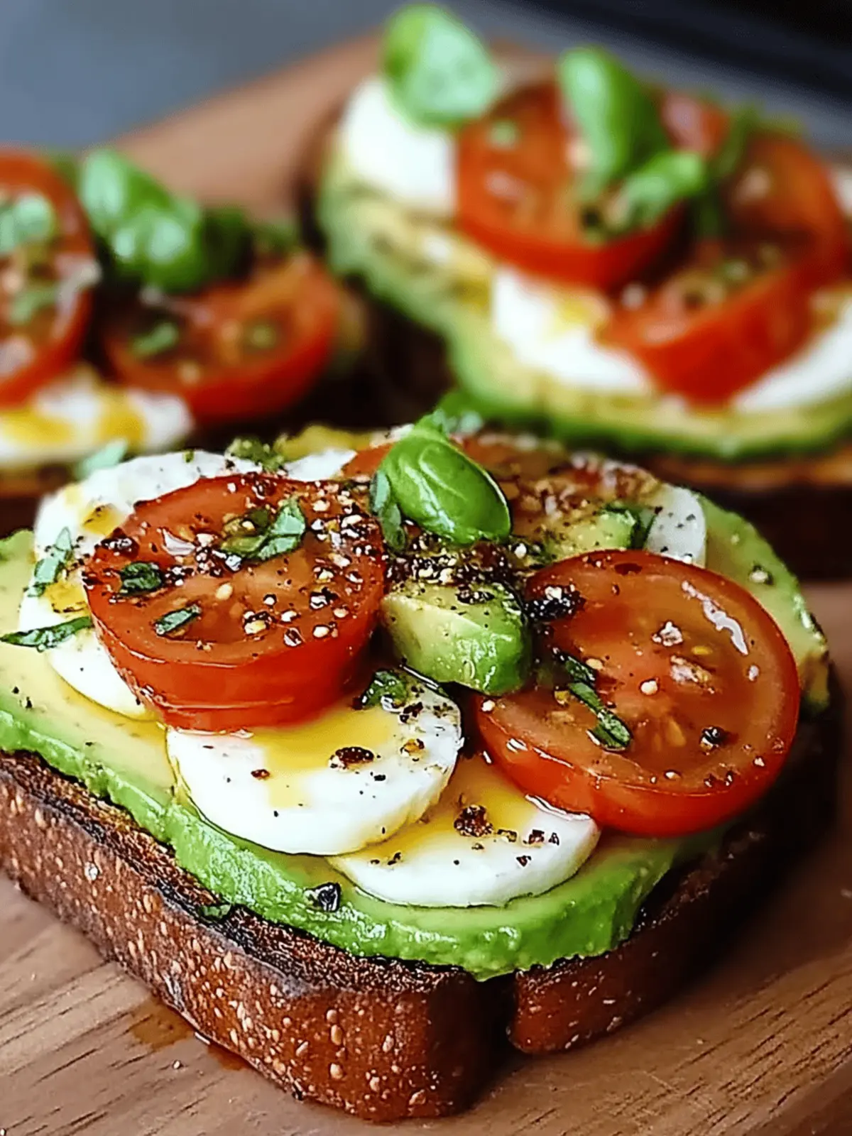 Avocado Caprese Toast Recipe