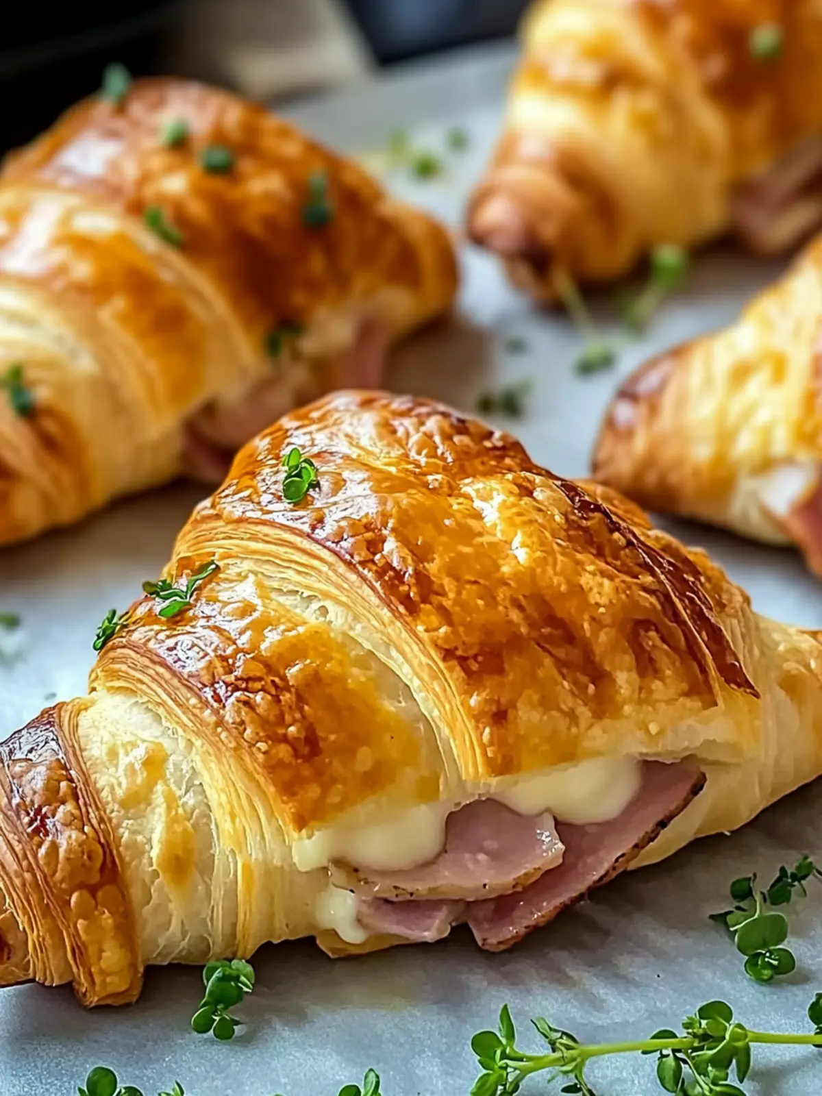 Easy Air Fryer Beef Ham Cheese Croissants