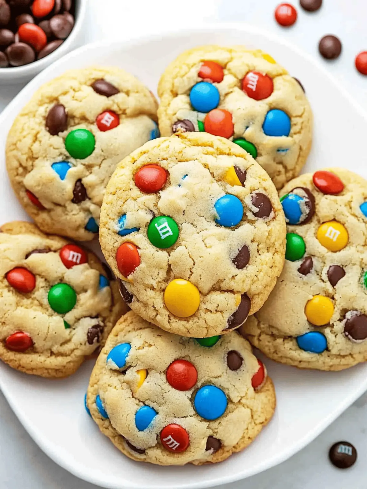 Thick and Chewy M&M Cookies