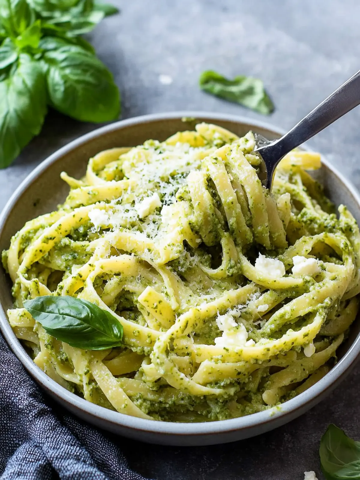 Easy Pesto and Ricotta Pasta