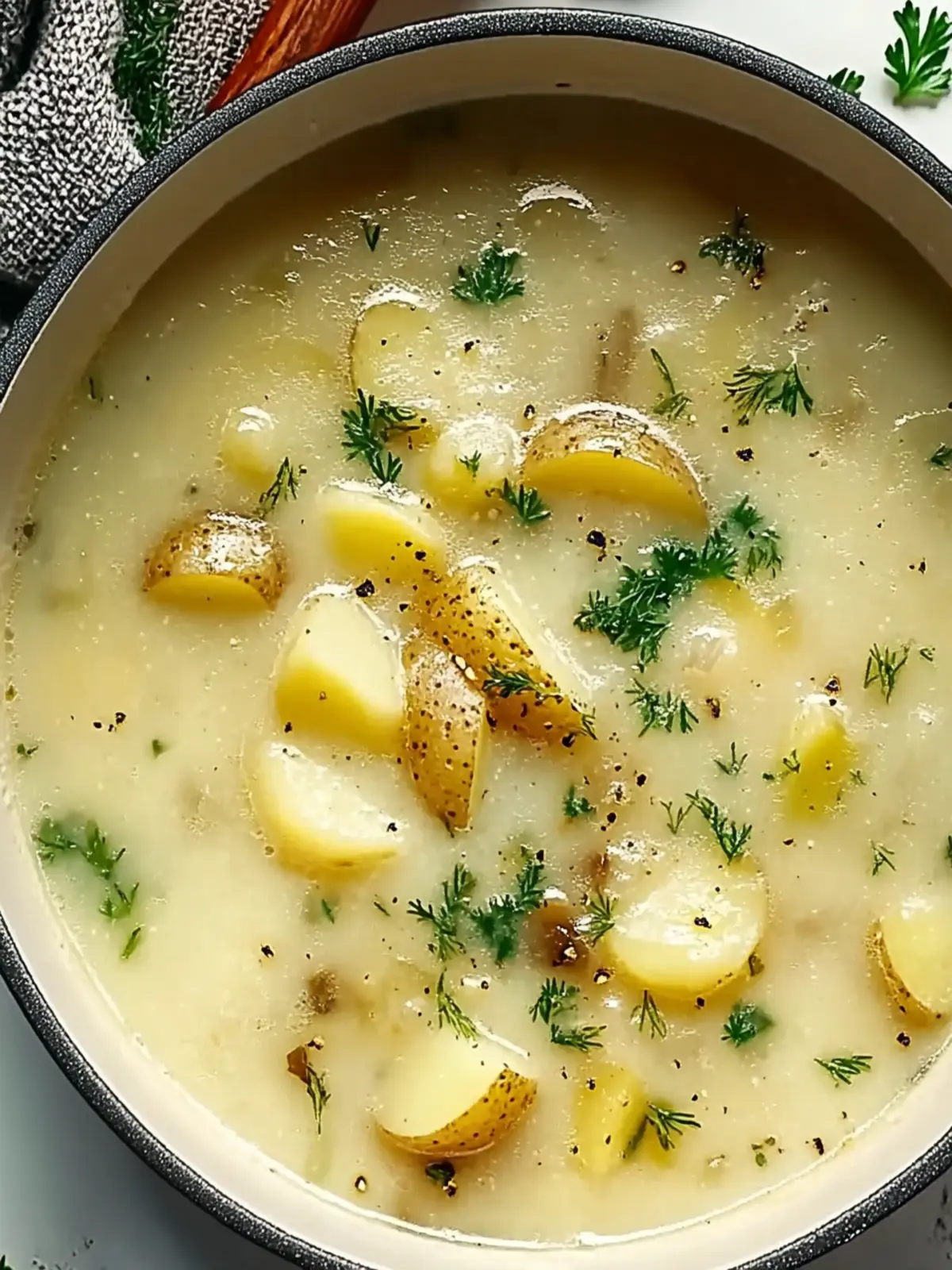 Hangover Cure Garlic Potato Soup