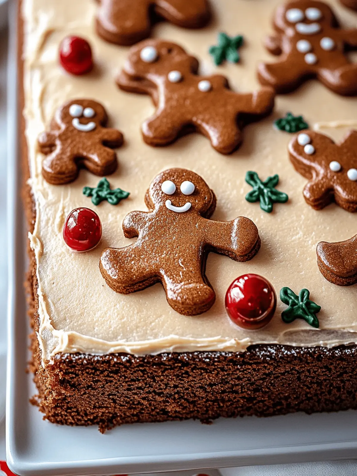 Gingerbread Man Sheet Cake