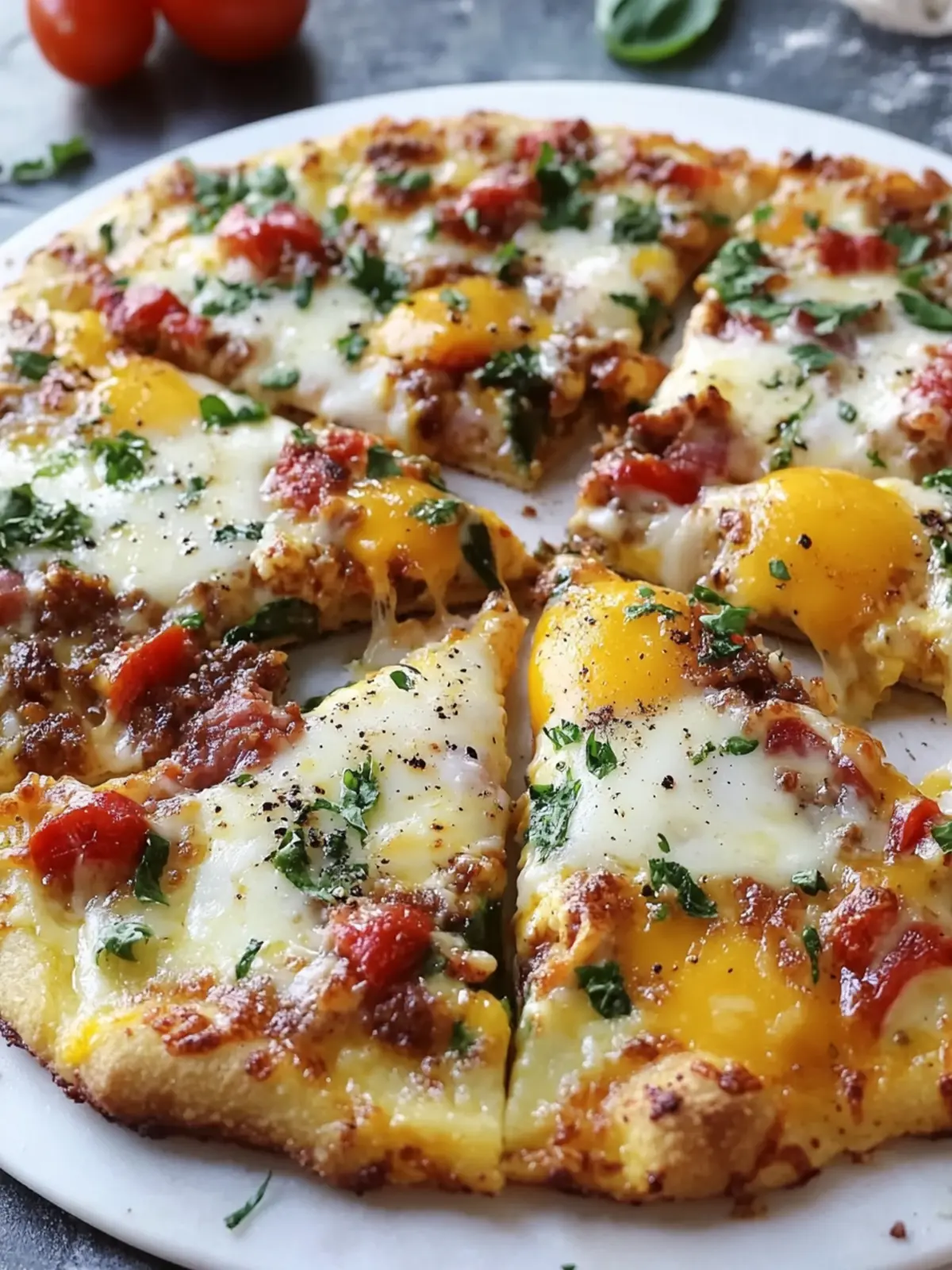 Cheesy Crust Breakfast Pizza