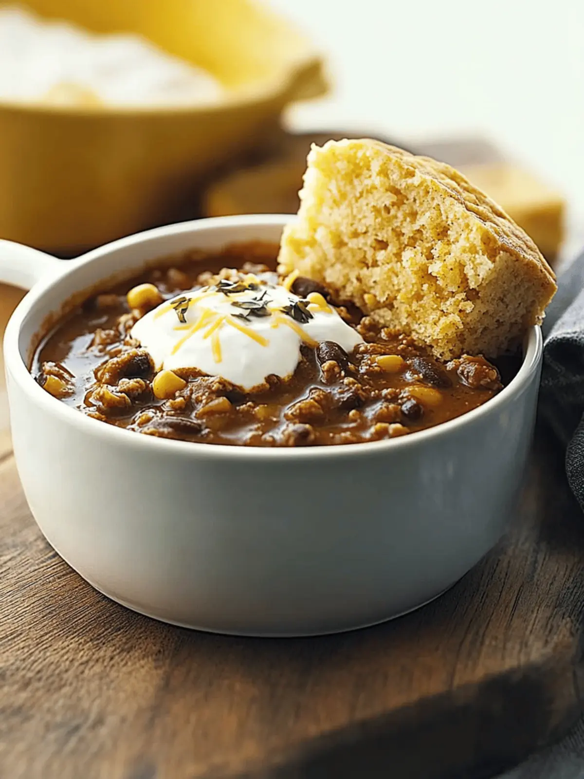 Bison Chili with Cornbread