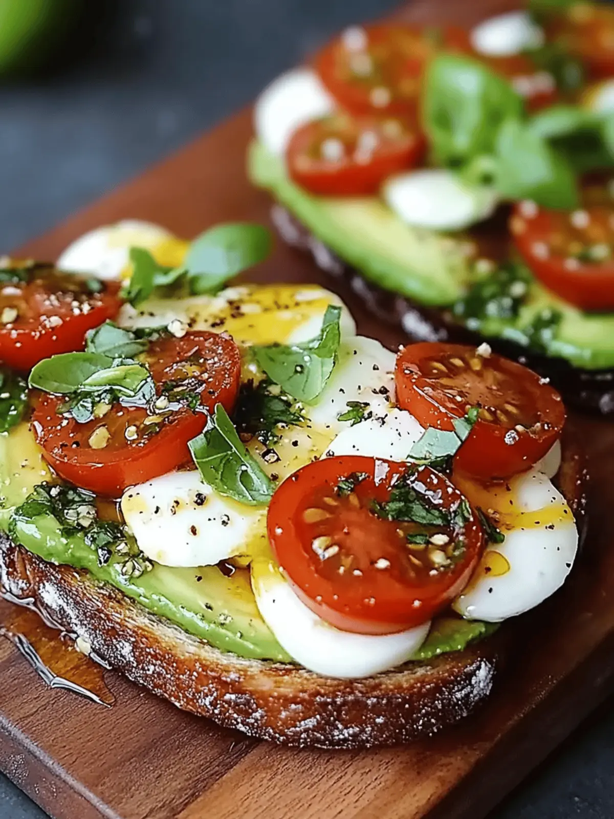 Avocado Caprese Toast Recipe
