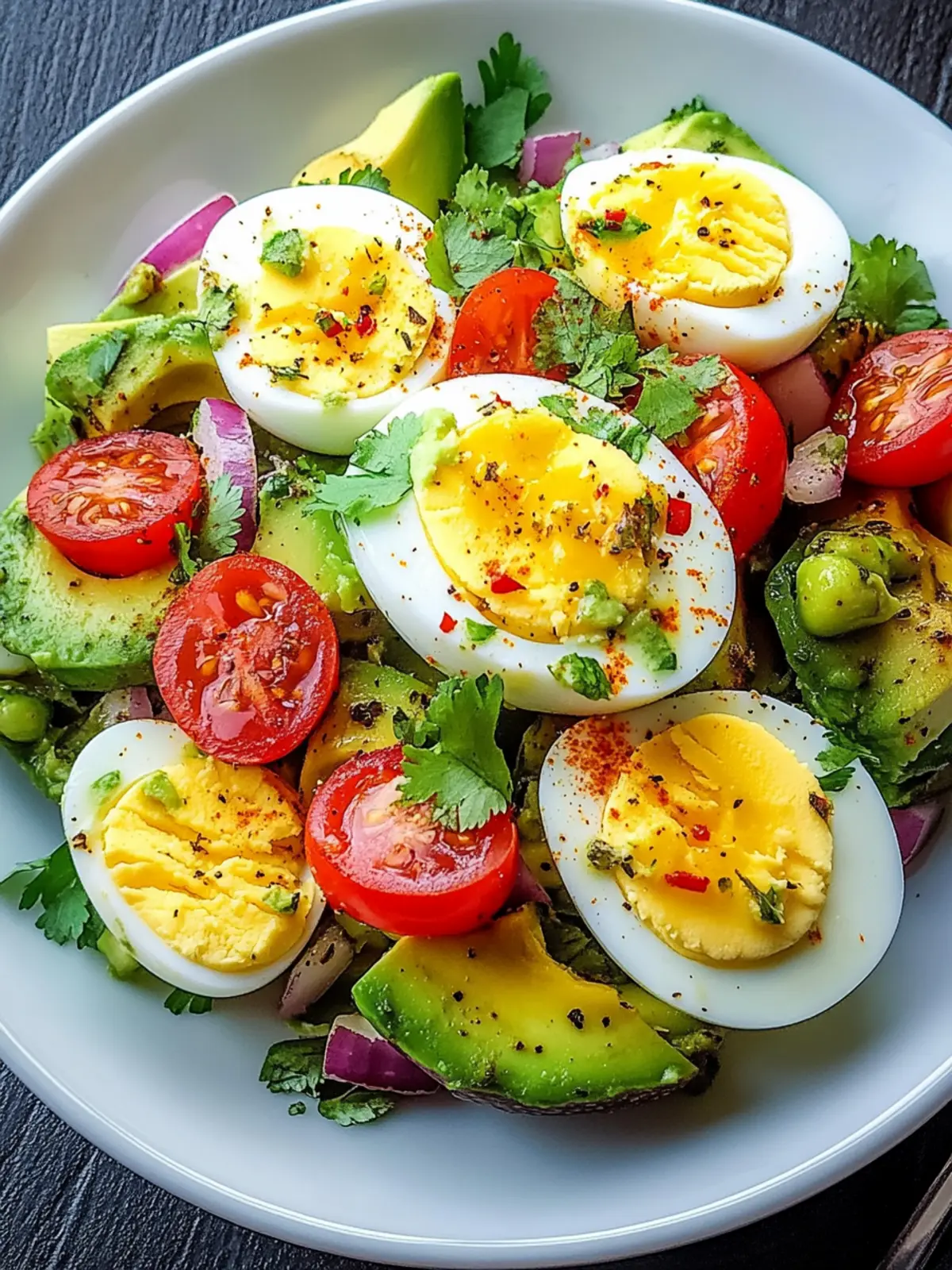 Workout Egg Avocado Salad