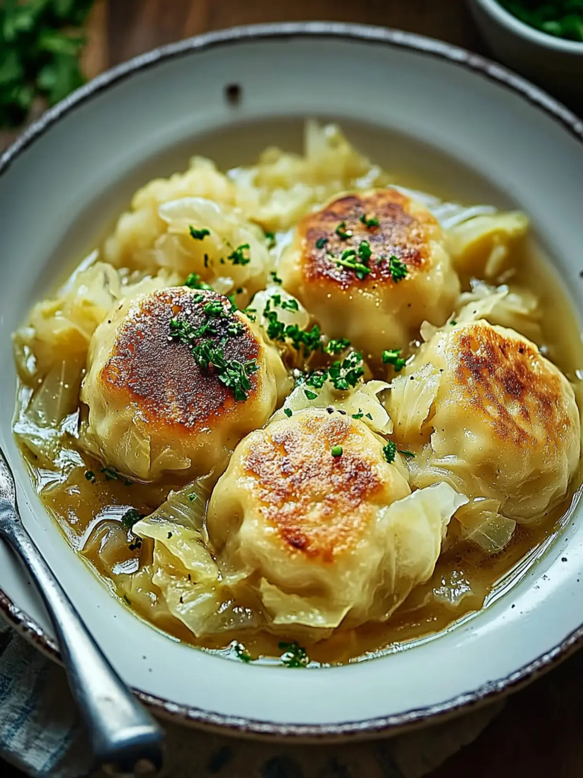 German Cabbage and Dumplings