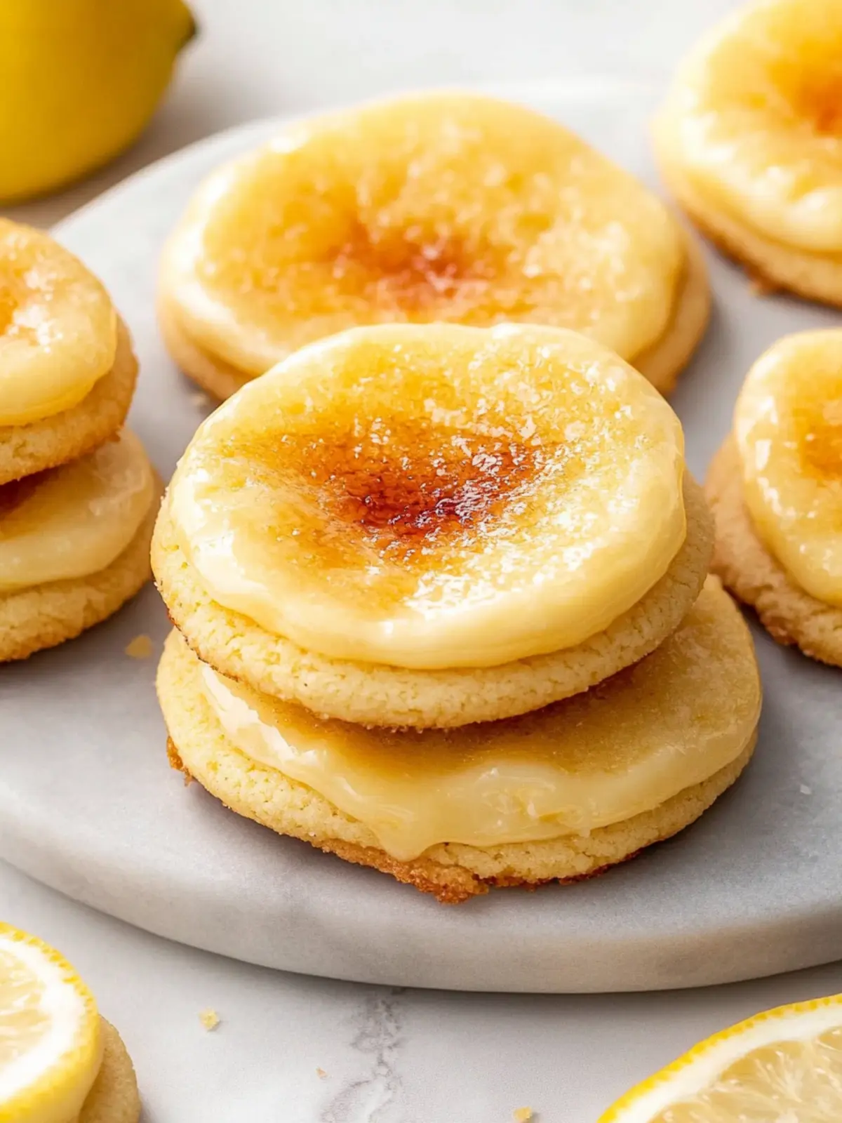 Lemon Crème Brûlée Cookies