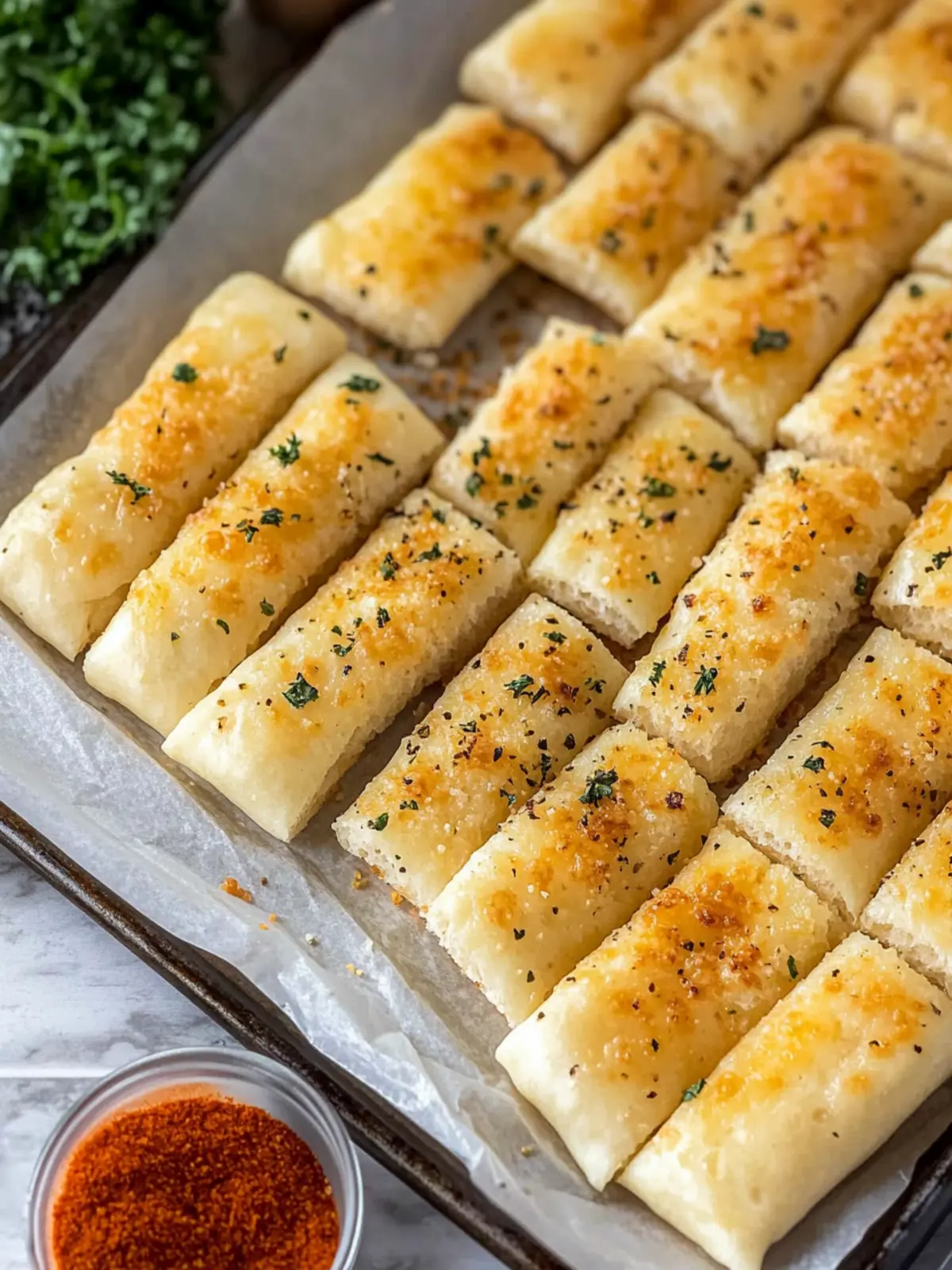 Quick & Easy Sheet Pan Breadsticks