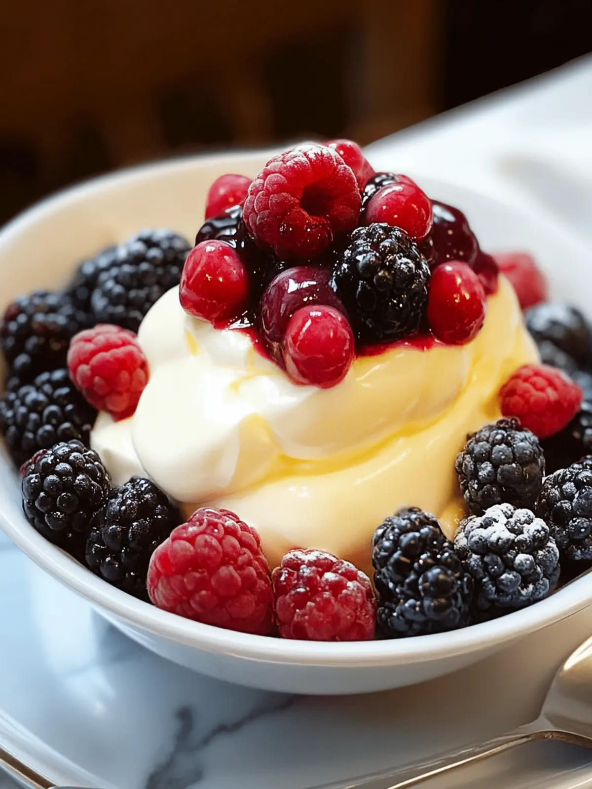 Bavarian Cream with Berries