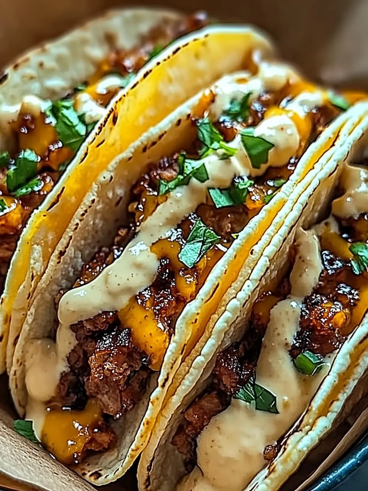 Garlic Butter Honey BBQ Tacos