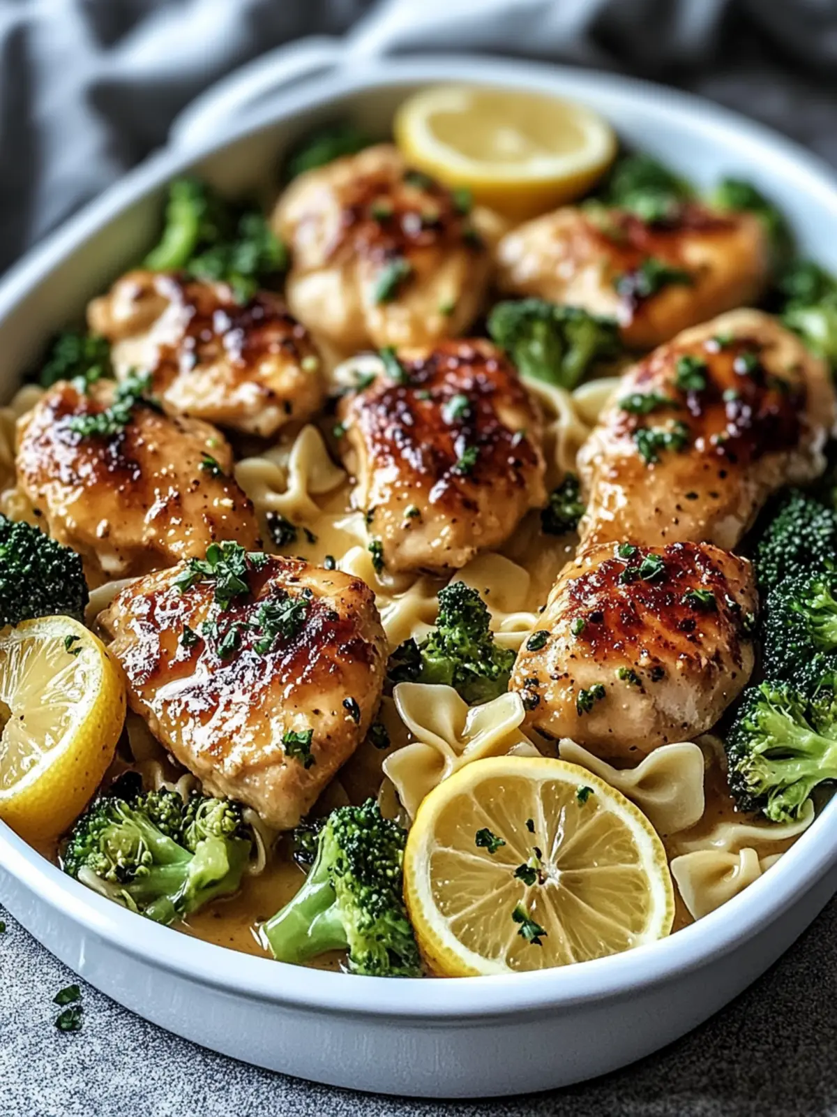Cowboy Butter Lemon Bowtie Chicken with Broccoli Today