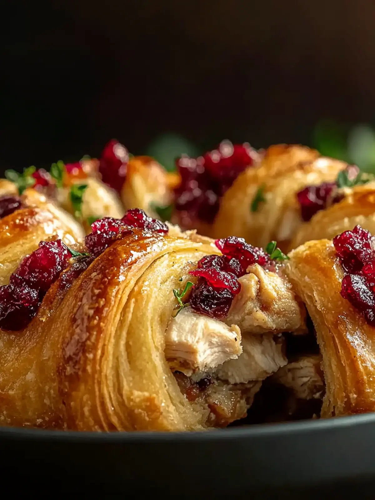 Turkey Cranberry Crescent Ring