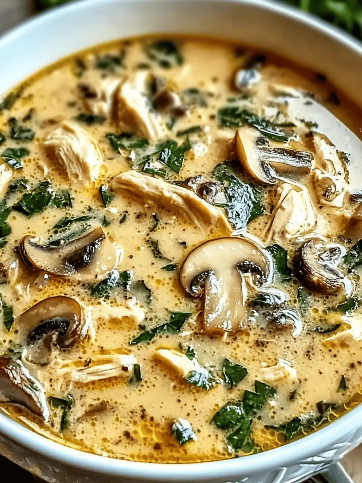 Clean Chicken Mushroom Soup