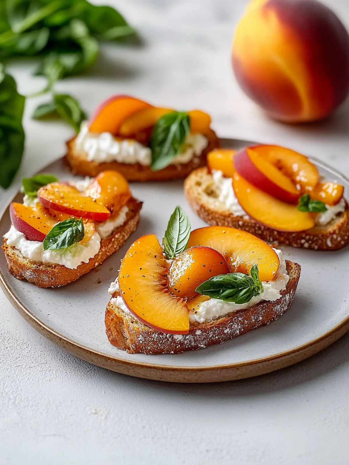 Peach Bruschetta