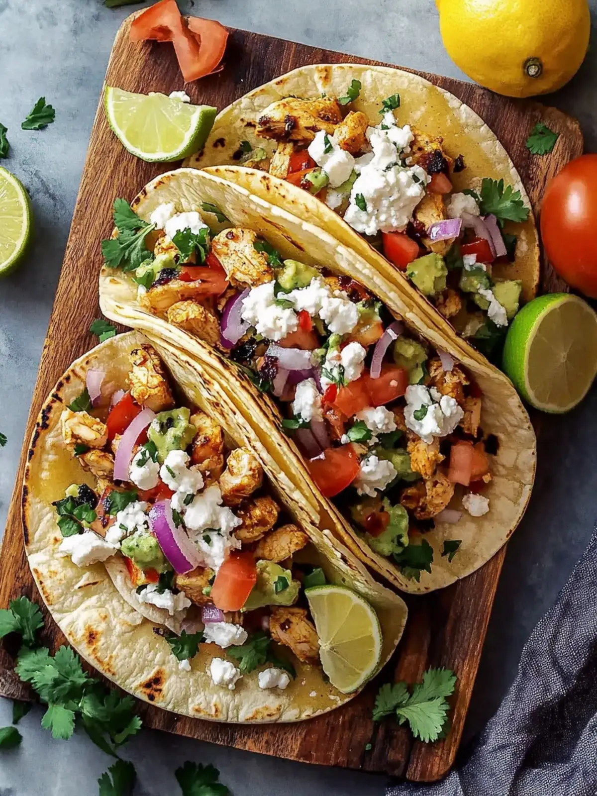 Quick Mediterranean Chicken Tacos