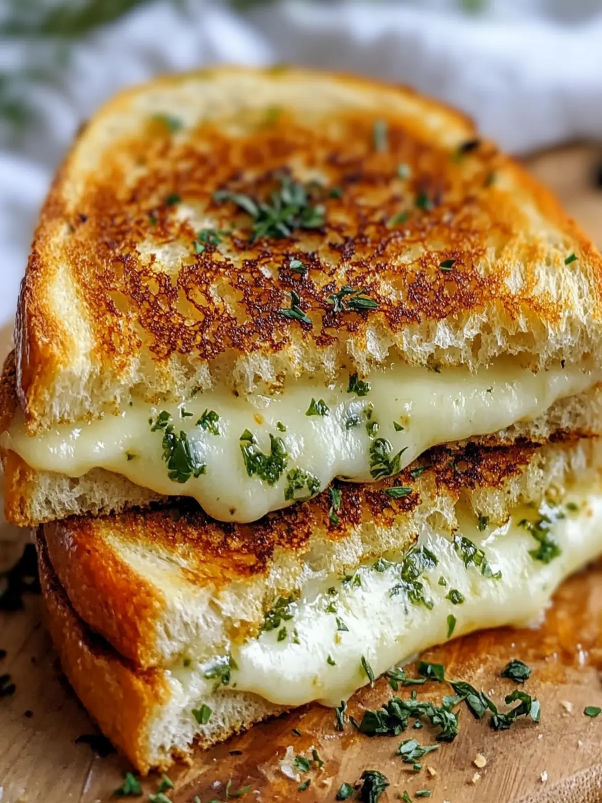 Garlic Bread Grilled Cheese