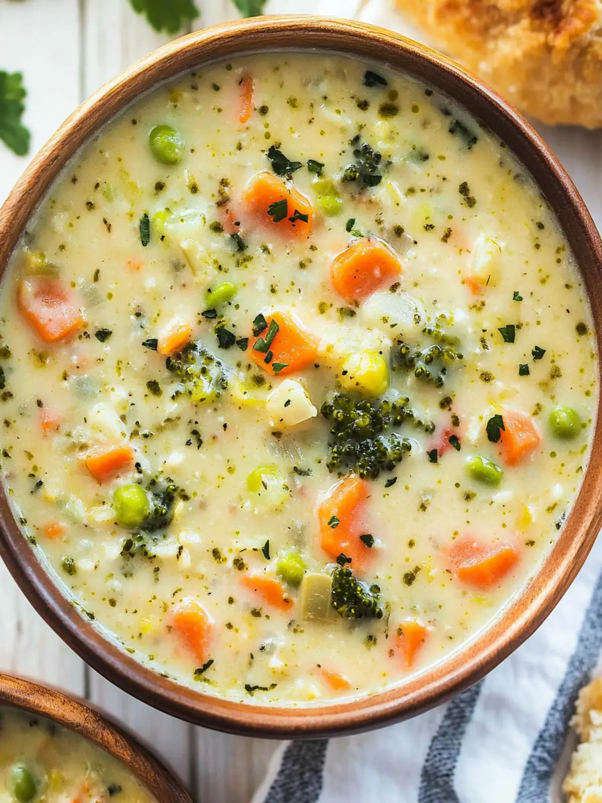 Vegetarian Pot Pie Soup