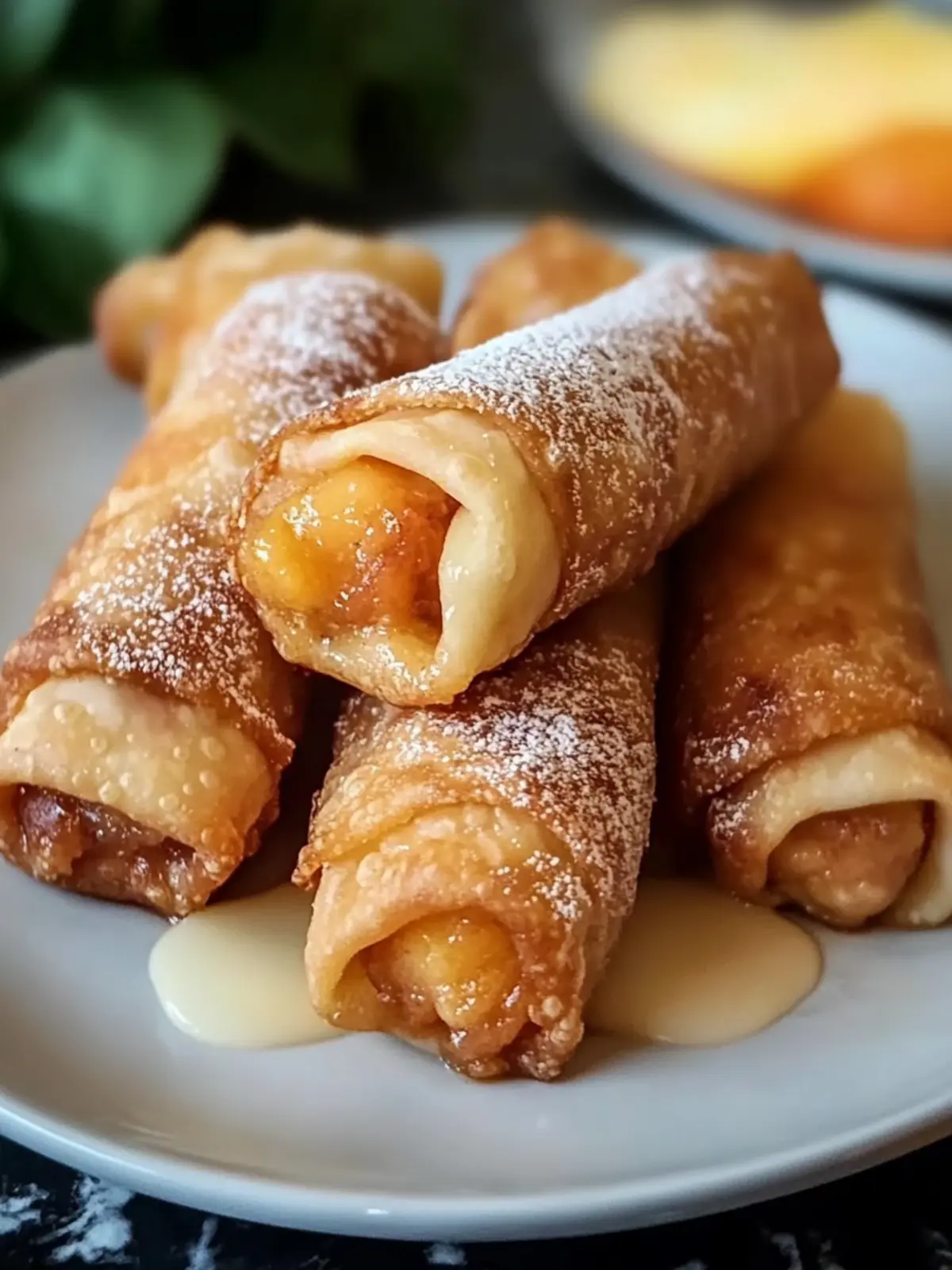 Peach Cobbler Egg Rolls Recipe