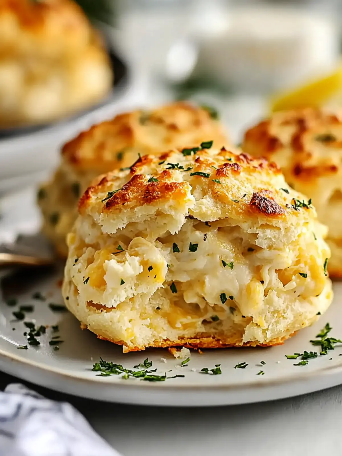 Crab Stuffed Cheddar Bay Biscuit