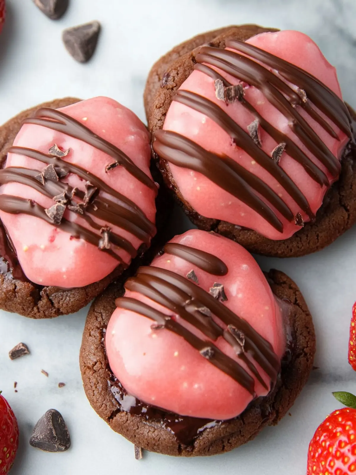 Chocolate Covered Strawberry Cookies