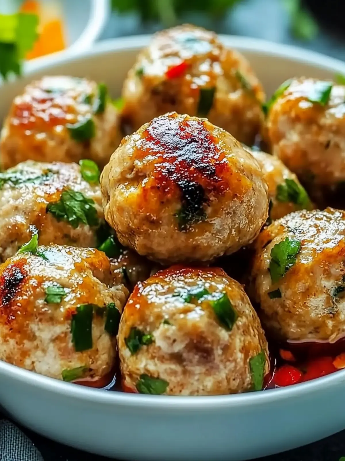 Easy Thai Baked Chicken Meatballs