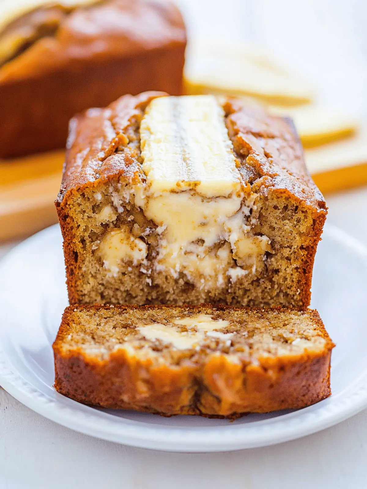 Cream Cheese-Filled Banana Bread