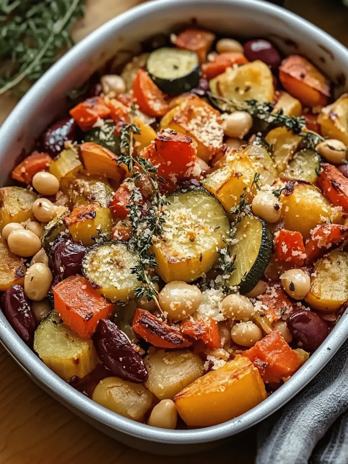 Rustic Roasted Vegetable Bake with Cannellini Beans