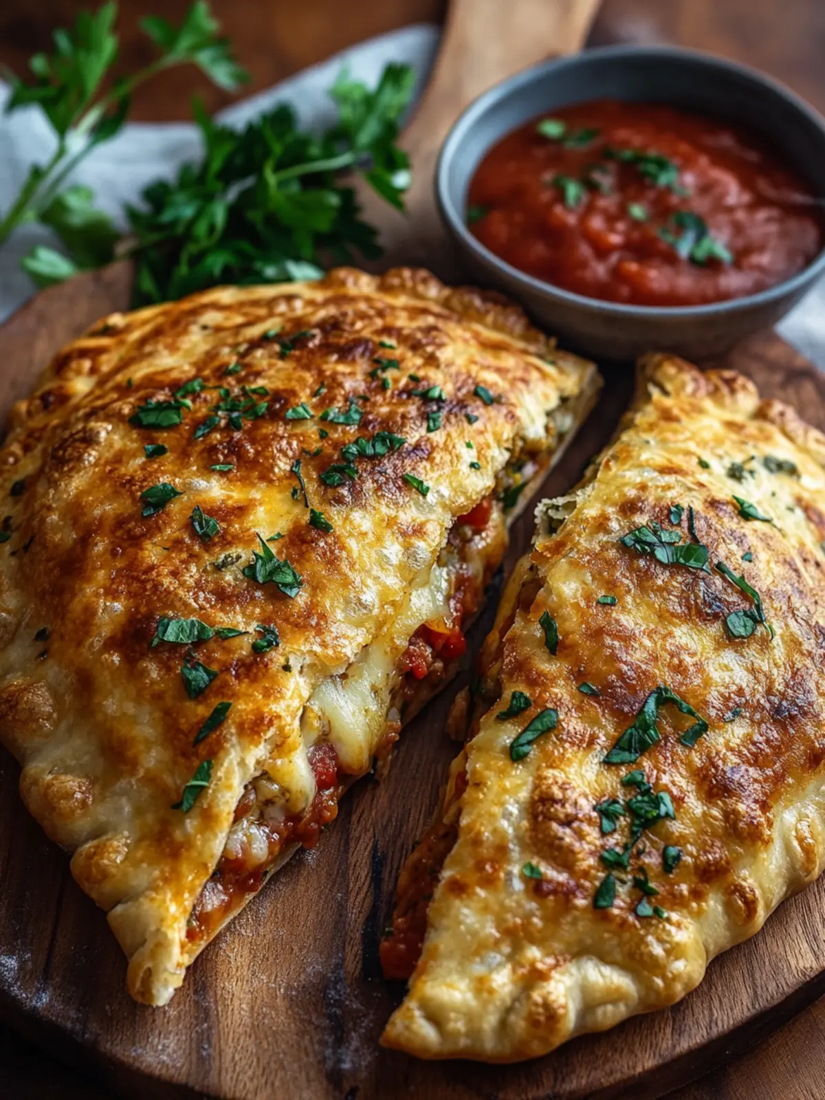 High-Protein Keto Calzone