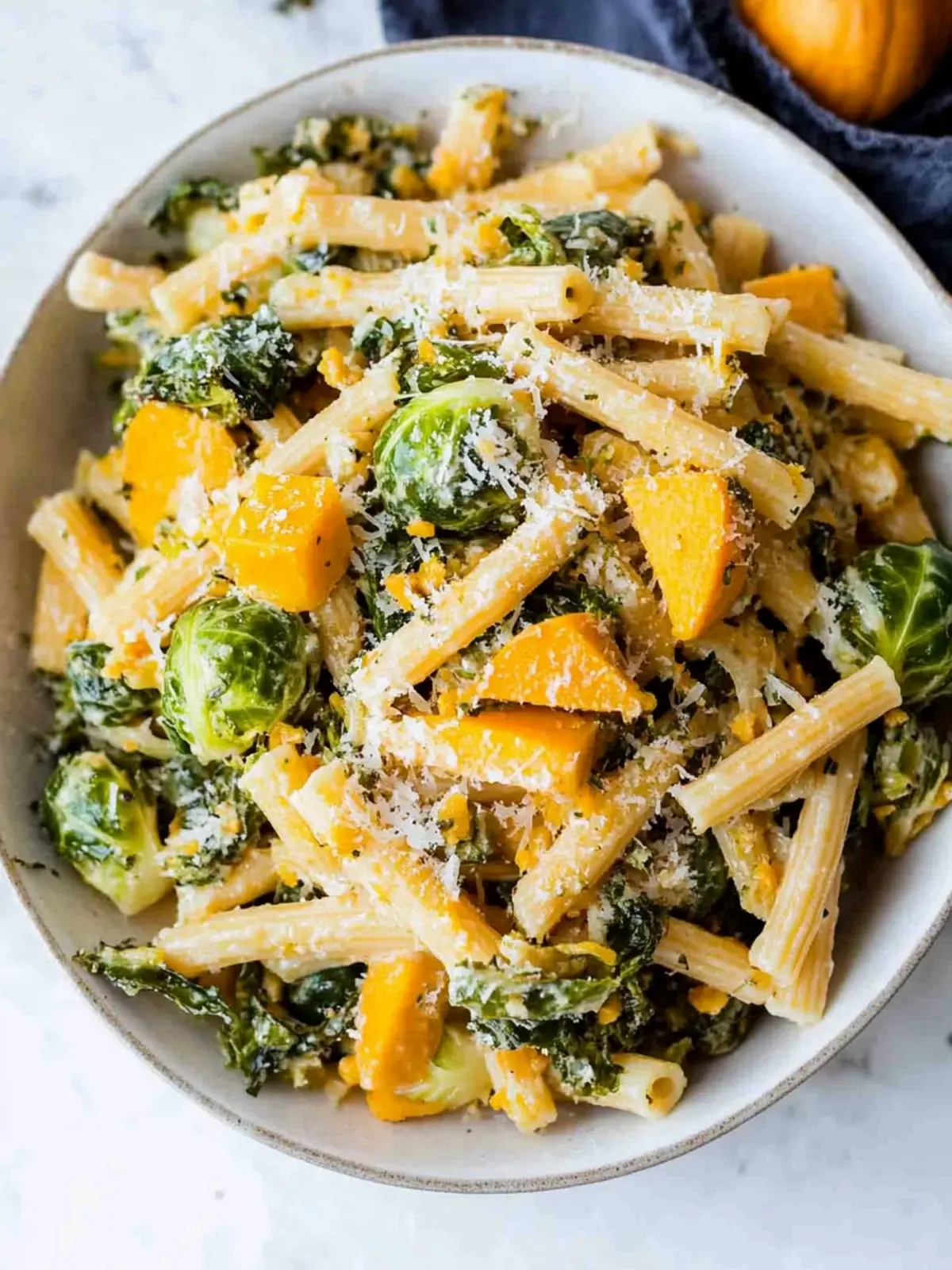 Brussels Sprouts & Butternut Squash Pasta