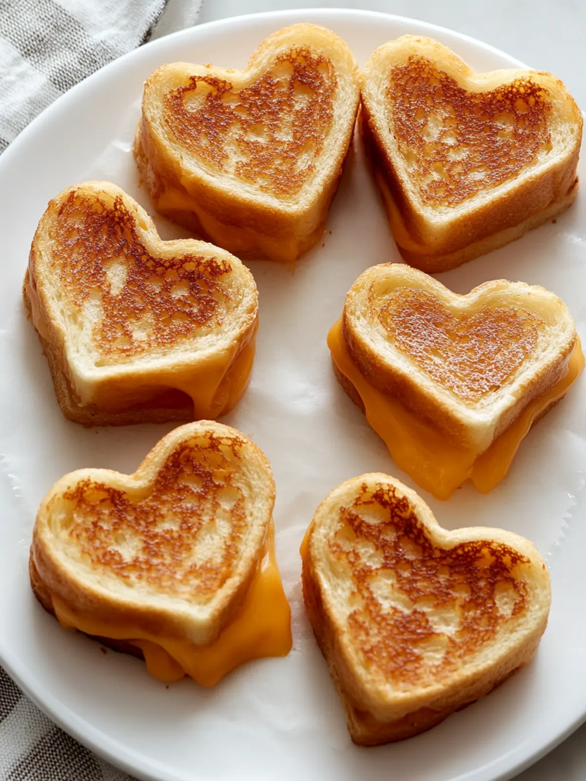 Mini Grilled Cheese Hearts
