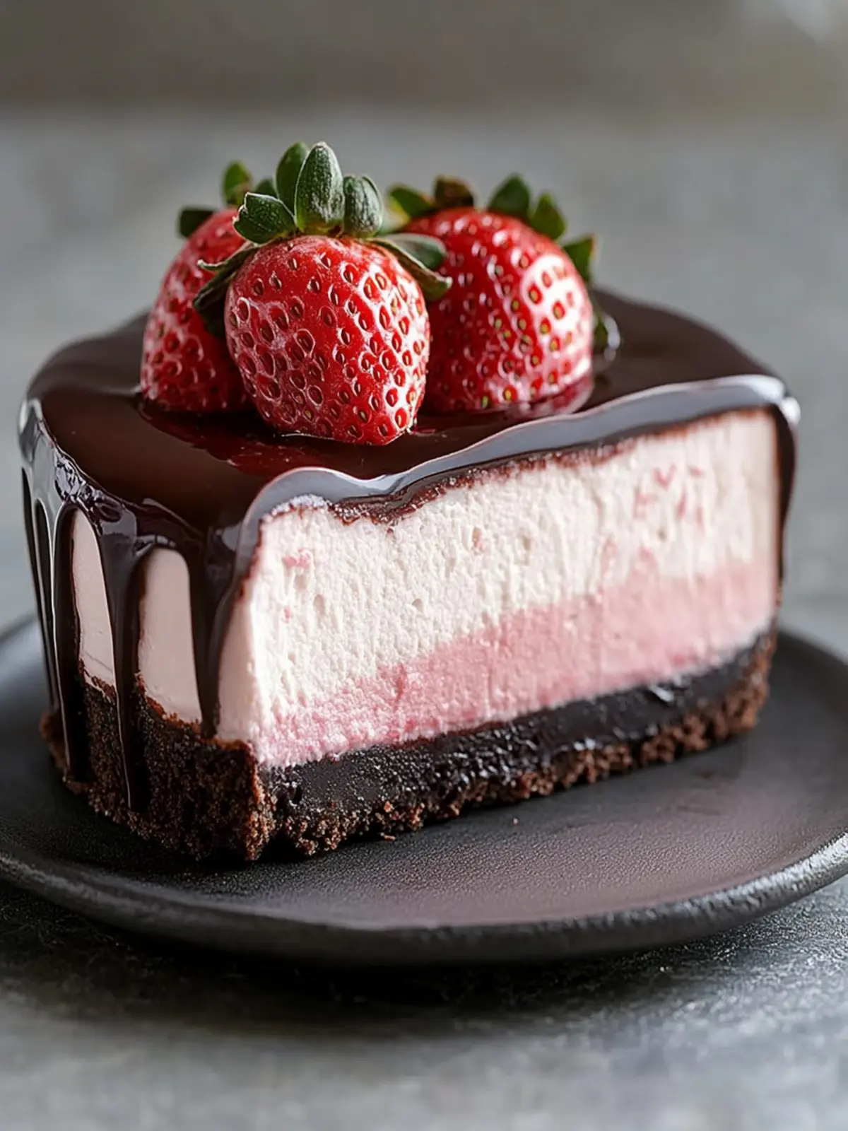Chocolate Covered Strawberry Cheesecake