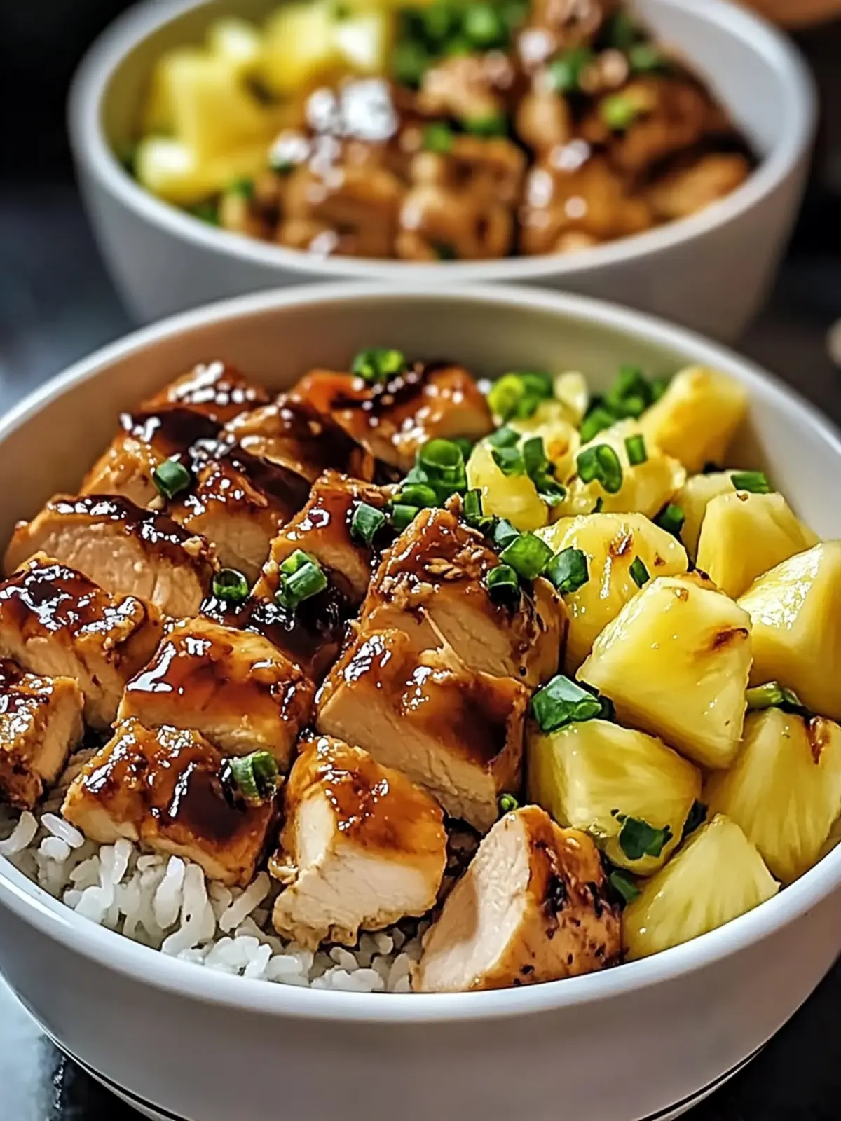 Teriyaki Chicken and Pineapple Bowls