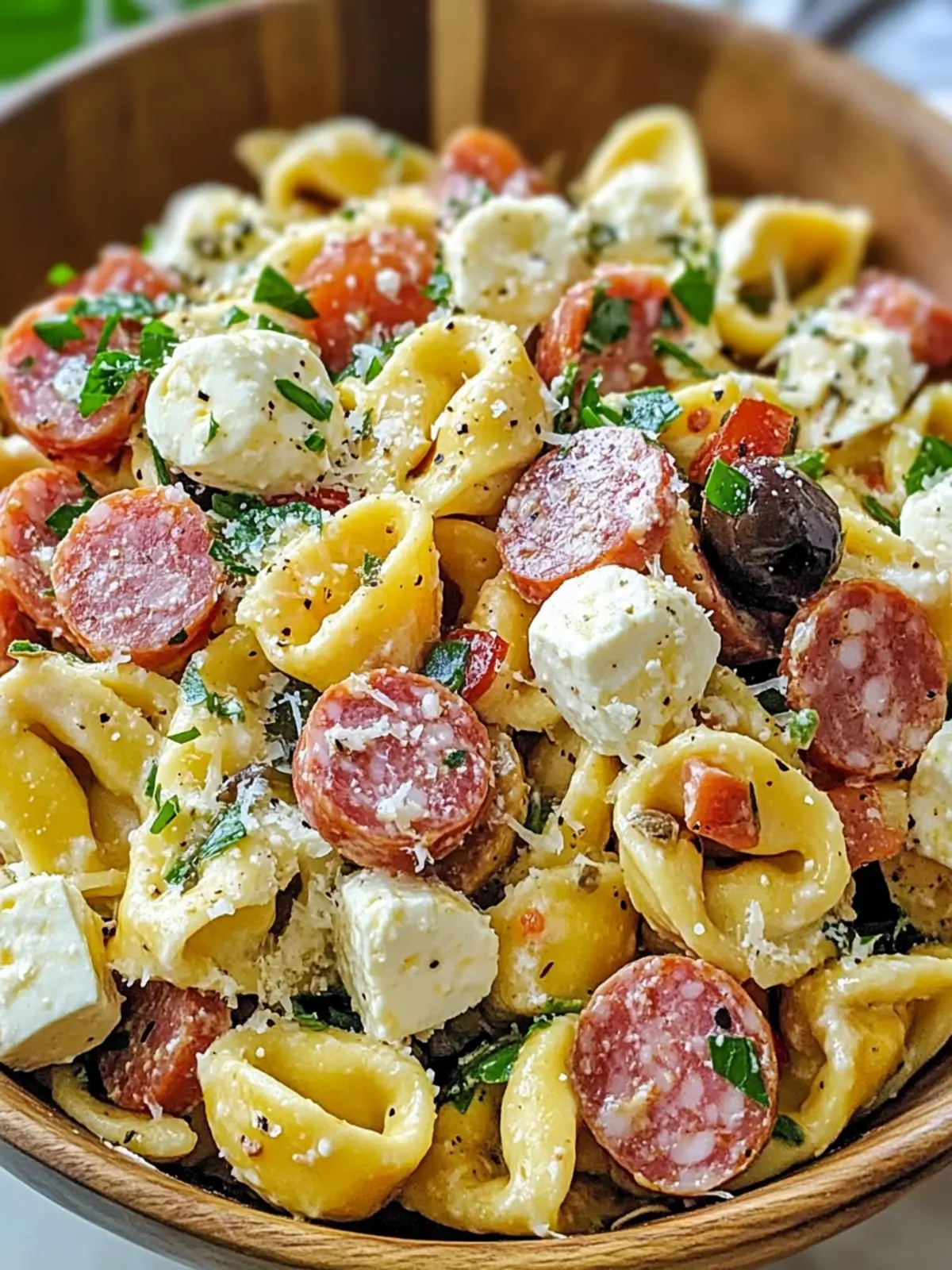 Salami-Mozzarella Tortellini Salad