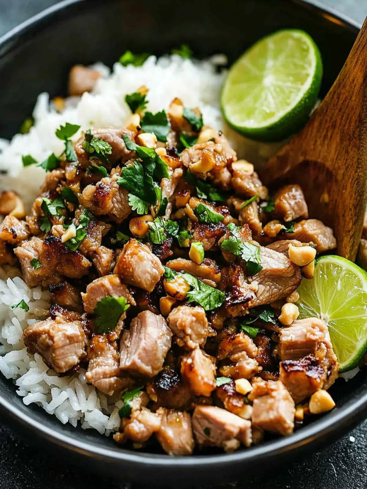 Ginger Lime Pork with Coconut Rice