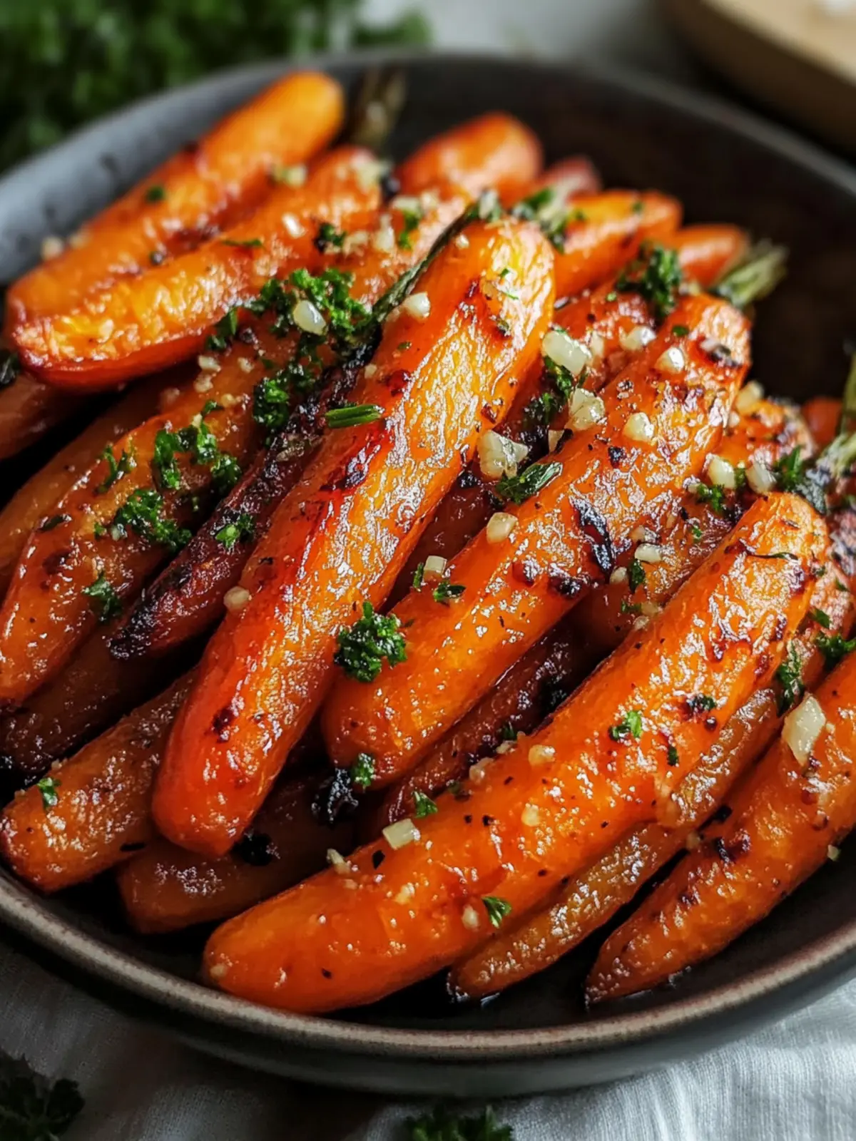 Honey Garlic Butter Roasted Carrots