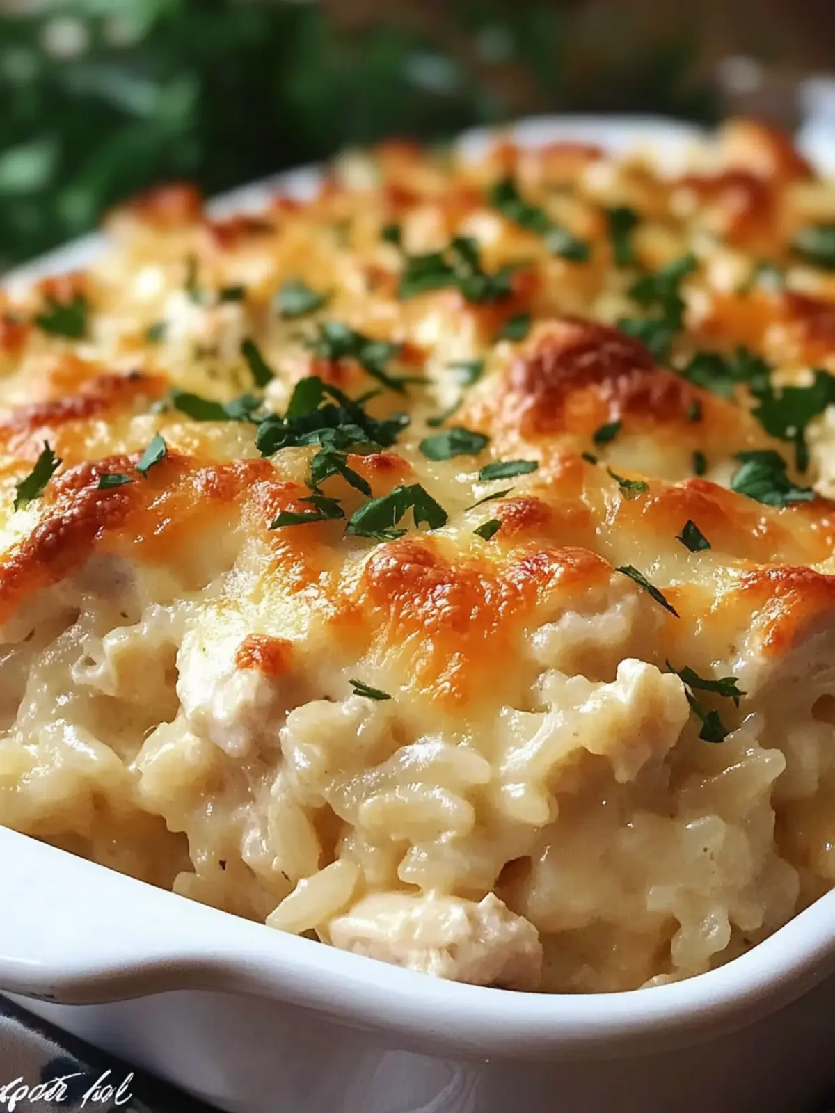 Dump-and-Bake Chicken Alfredo Rice Casserole Recipe