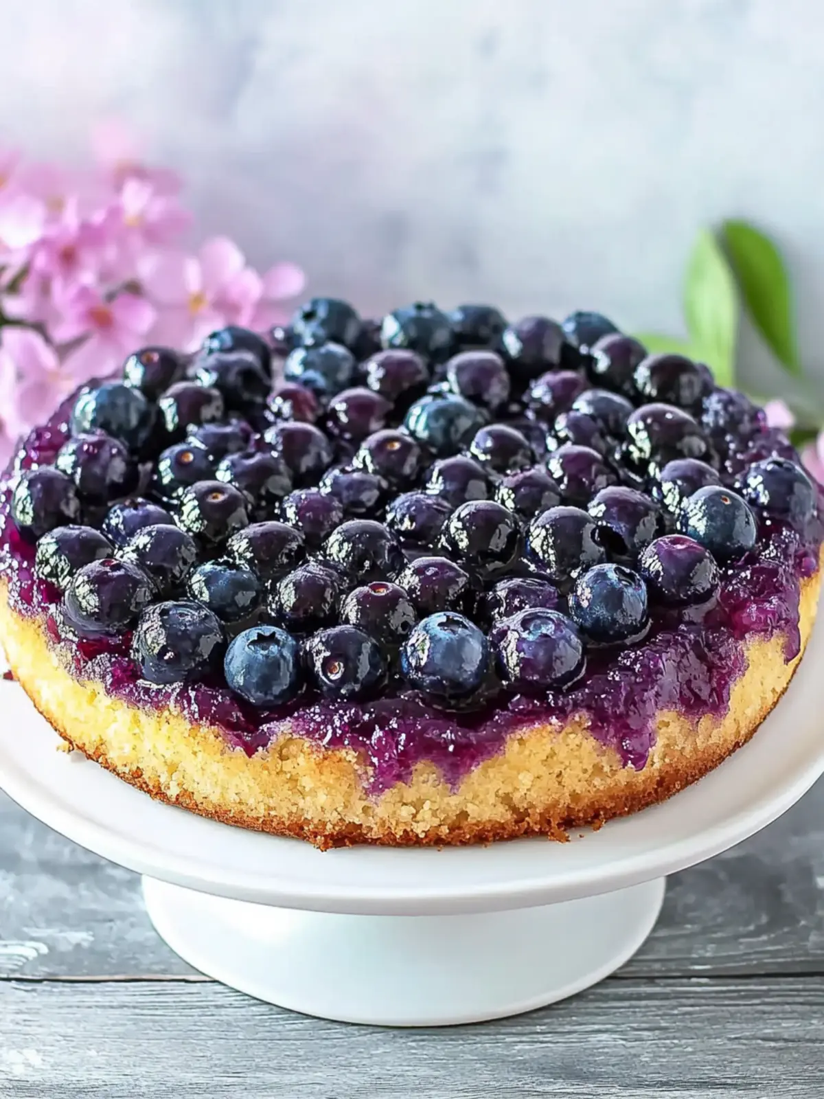 Juicy Blueberry Upside Down Cake