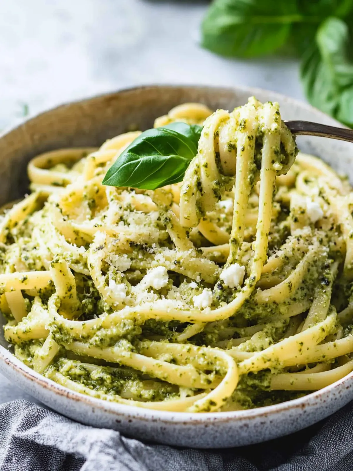 Easy Pesto and Ricotta Pasta