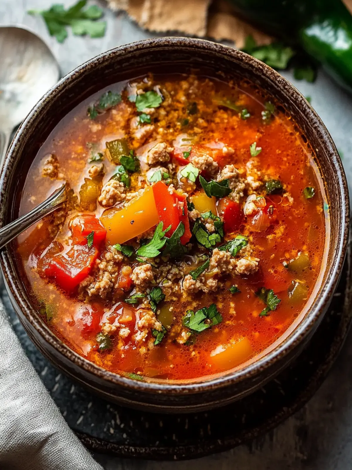 Keto Stuffed Pepper Soup