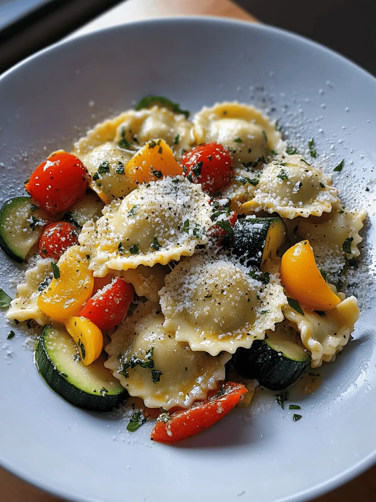 Ravioli and Veggies